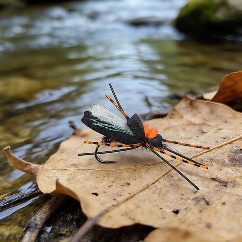 Fly Fishing Insect Fly Fishing Lures Fly Trouts Fish Baits Foam Head Hook Fly Fishing Tackle Sharpened Hook Fly Lures