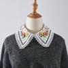 Blumenhemd Abnehmbarer Kragen für Damenhemd Falscher Kragen für Herbst Sweatshirt Bluse Tops Falscher Kragen Fuax Kragen Accessoires