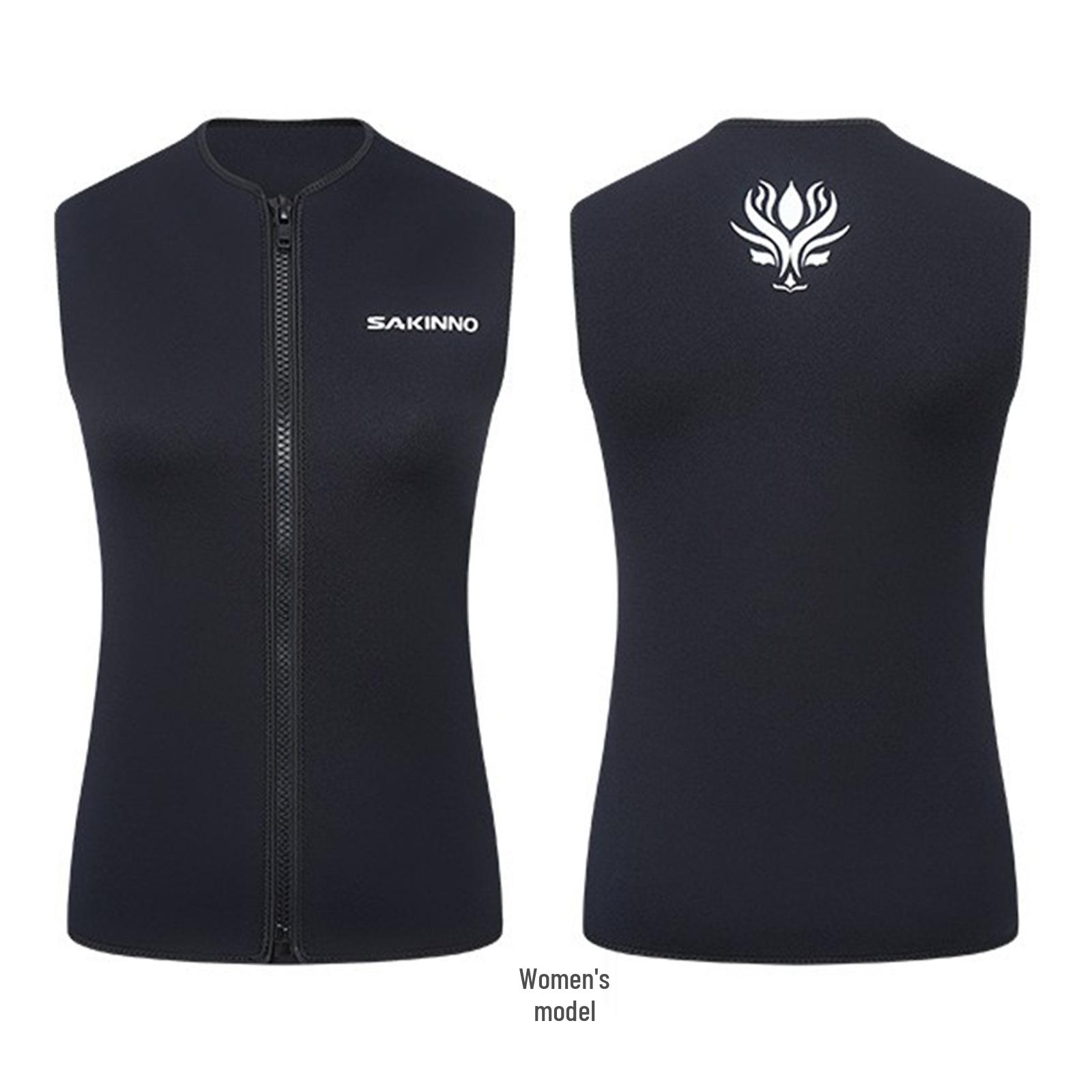 Unisex Ärmellose 3MM Neoprenweste: Sonnenschutz, Wärme zum Schwimmen, Surfen, Schnorcheln, Rafting. S