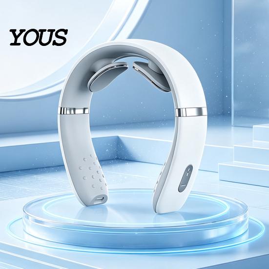 EMS Neck Massager Electric with Heat, 10 Modes & 16 Levels, Wearable Cervical Heat for Deep Tissue Pain Relief, Relaxer Office Home Travel Tension