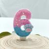 Blue and Pink Cat Claw Number Candle Birthday Candle Girls Cake Decoration Creative Beautiful Design