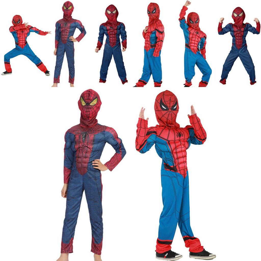 Spider-man Homecoming Hero Kids Costume Outfit Featuring Lifelike Muscle Design And Exquisite Workmanship