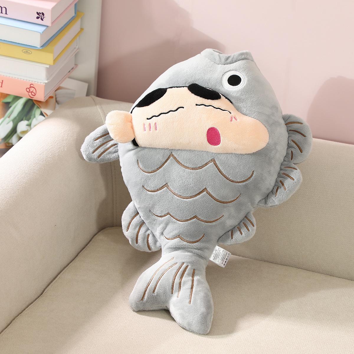 Xiaoxin Cartoon Salted Fish Pillow Blanket Combo Dual-Use for Car or Office Naps 50cm 029kg серый 1400₽