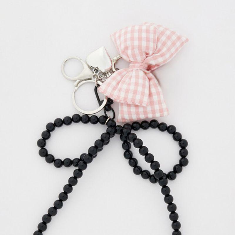 

RMRN BEADS RIBBON KEYRING BLACK_FREE