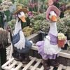 Lawn Decorative Mini Resin Duck Animals Statues Model Toys Garden Ornaments Livingroom Accessories for Sculpture Decor Courtyard