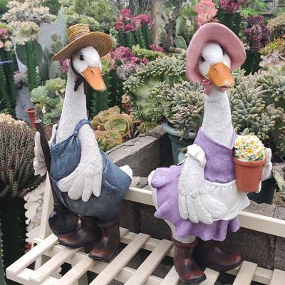 Lawn Decorative Mini Resin Duck Animals Statues Model Toys Garden Ornaments Livingroom Accessories for Sculpture Decor Courtyard