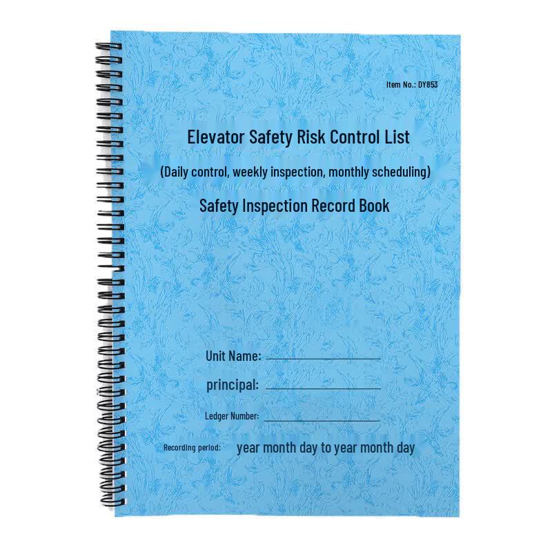 Elevator Safety Inspection Record Book