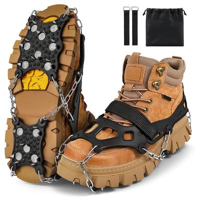 Jetika Registered for Winter Chain Ice Made of 201 Stainless Easy To Attach and Highly Elastic Silicone Fits Shoes Ideal for Snowy Mountain Ice Snowy