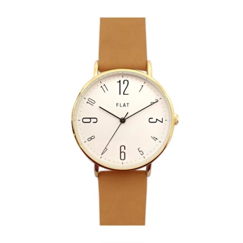 

Follow FLAT (Flat) Simple Belt Watch H02118S-1 CA Women s Beige