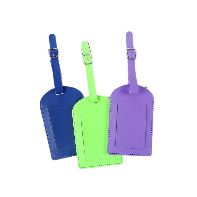 Anti-Lost Leather Luggage ID Tag with Boarding Pass Holder