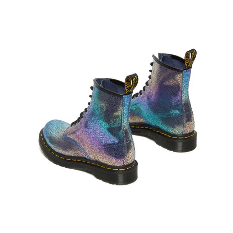 Dr. Martens 1460 Rainbow Ray Suede Durable Waterproof Short Boots Women Boots Purple 26963500