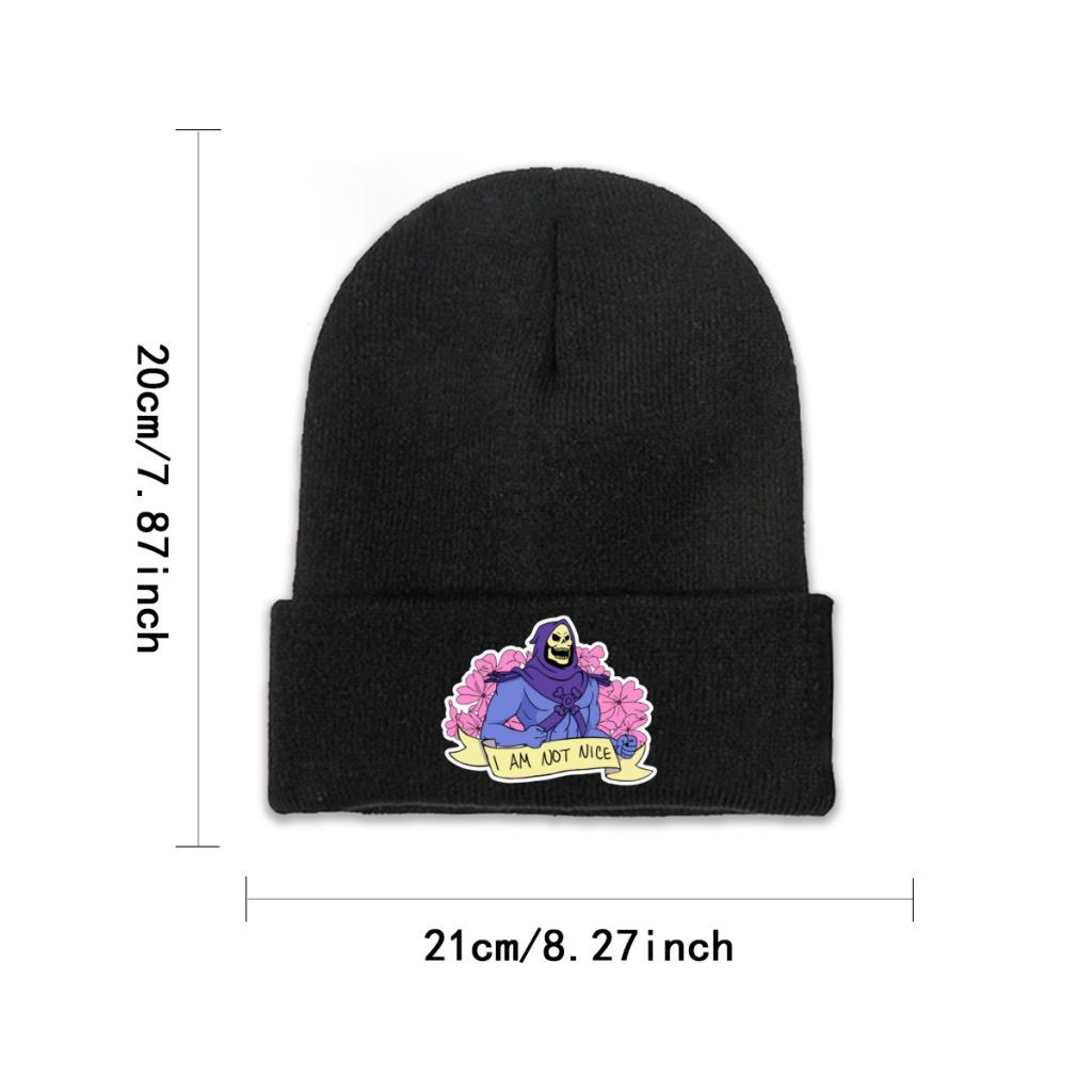 I Am not Nice He-Man and the Masters of the Universe Pălărie din tricot Beanie Pălării de iarnă Căldură din poliester Şapcă casual Unisex Cadou pentru femei