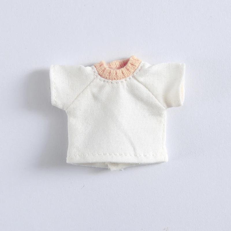 New OB11 bjd Doll Clothes Stripe Shorts Sleeve T-shirt for 1/8 1/12bjd, obitsu11,ob11,molly Doll Accessories Clothing