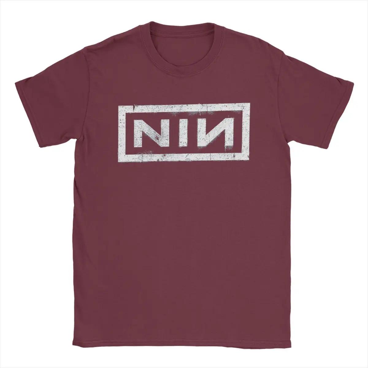 

Футболка NIN Retro Logo Nine Inch Nails, мужская модная хлопковая футболка с круглым вырезом и коротким рукавом, идея для подарка, одежда XXXXXL