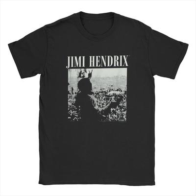 T-shirts pour hommes Jimi Rock Hendrixs Live At Woodstock T-shirts de chanteur de guitare vintage T-shirts à manches courtes T-shirts à col rond T-shirts en coton haut grande taille