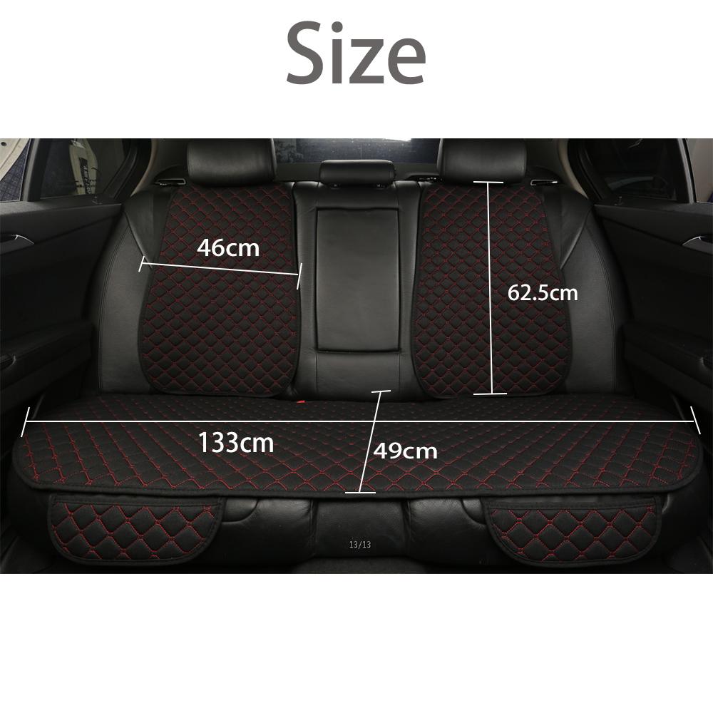 Large Flax Car Seat Covers Breathable Front/Rear Separate Backrest Seat Cover Linen For Autos Interior Details Automotive