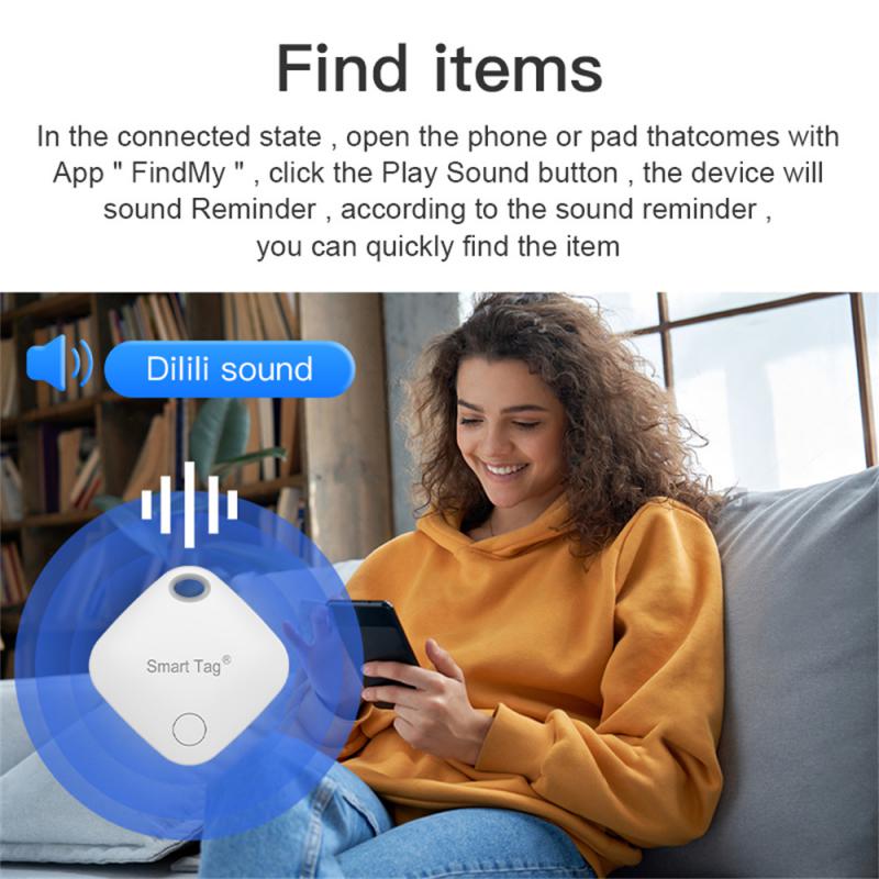 Portable Mini GPS Tracker Bluetooth Anti-lost Device Smart Durable Tag Children and Pets Key-finder IOS System Elderly Anti-lost