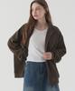 PIANER Comfortable Oversized Full-Zip Knit (Brown)