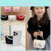 Borsa a tracolla singola per bambina in materiale PU con design a cuciture per l'uso quotidiano