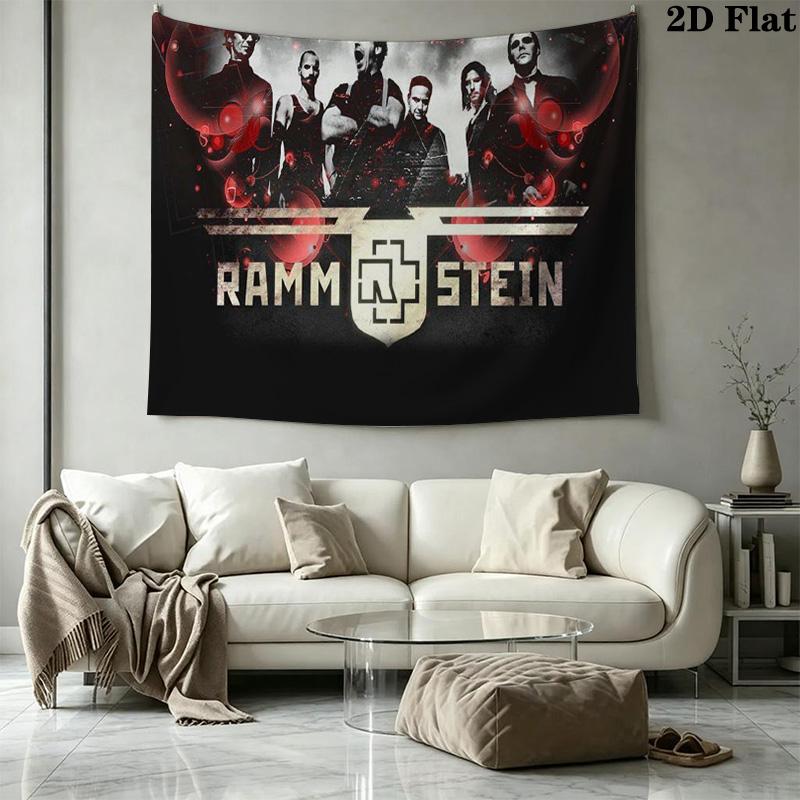 Electronic Metal Band Wall Tapestry Aesthetic Wall Hanging Printed Fabric Blanket Decorative Tapestries for Bedroom Living Room Home Decor