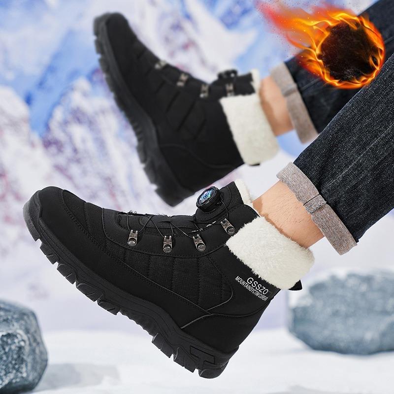 Winter Men Boots Outdoor Snow Boots High Top Cotton Boots with Non Slip  Wear Resistant  Leisure  Versatile Outdoor Plush