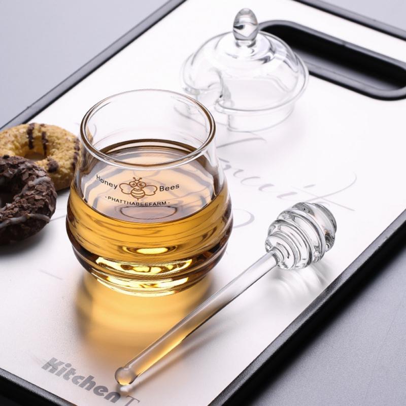 Solid Honey Stirring Bar Coffee Stirring Bar Jam Stick Glass Transparent Stirring Bar 1 Stick