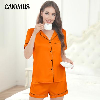 Plus Size Women's Sexy Short Sleeved Shorts Home Wear Pajamas Two Piece Set