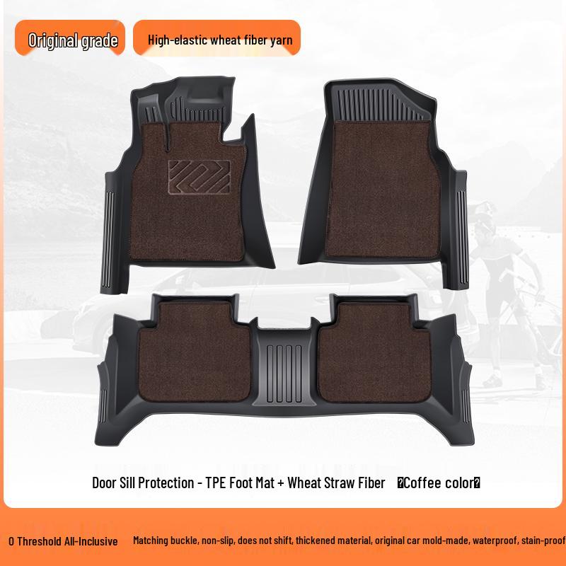Volkswagen Teramont X Floor Mats, 17-24 Models, Fully Enclosed 7-Seater TPE