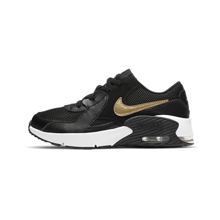 

Nike Air Max Excee Casual Abrasion Resistant Low top Kids Lifestyle Shoes Black Gold Children Aged 3 7 Years Old CD6892-006 28.5