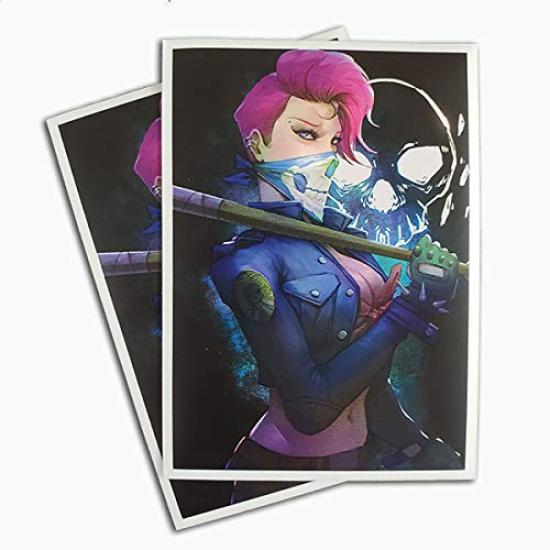 

Tasha Skull Gang Member Card Sleeves 66mm x 92mm Matte Deck Protectors for Card Games and Board Games (100 count)