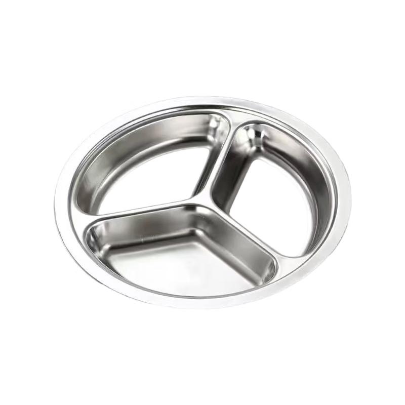 Su Shi 304 Stainless Steel Divided Dinner Plate