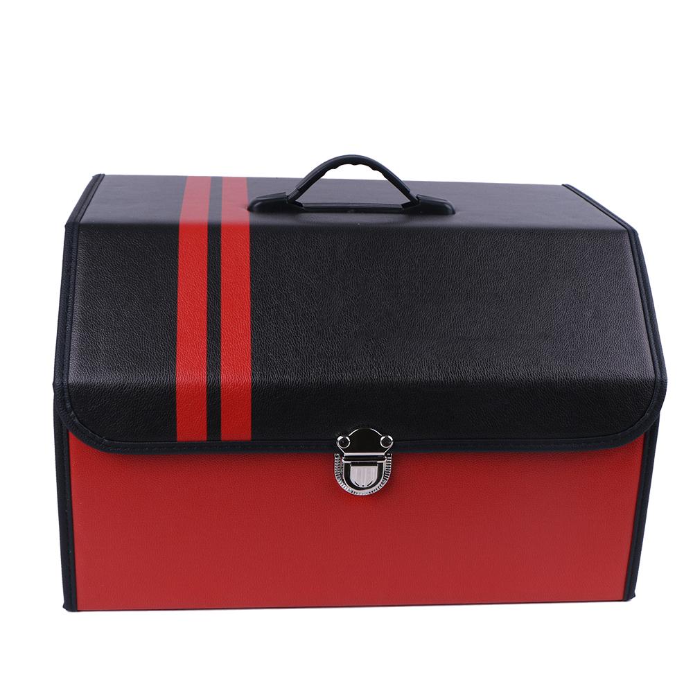 O SHI CAR Organizer Pu Leather Storage Bag Pp Board Collapsible Organizer In the Auto Customized Logo Waterproof Storage