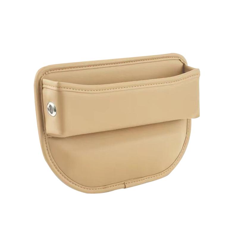 Car Seat Gap Storage Box Water Cup Card Phone Dual USB Cable Hole Portable Pocket For Hyundai Kona EV 2017~2023 2024 Accessories