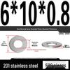 201 Stainless Steel Flat Washer Shim, GB97, Sizes M3 to M30