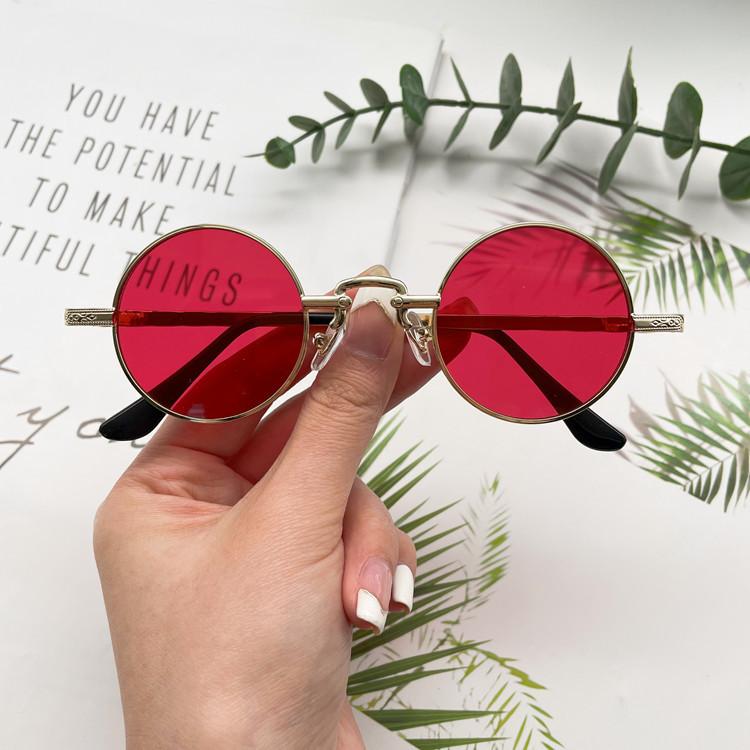 Retro Hip Hop Sunglasses Small Frame Round Street Shot Mini Small Glasses Funny Sunglasses Small Prince Glasses