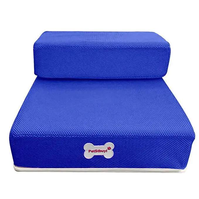 Cute Home Cat Pet Bed,Dog Stairs Ladder, Foldable Dog Ramp,Pet Mat Mesh Breathable Pet Steps,2-steps With Detachable Soft Cover