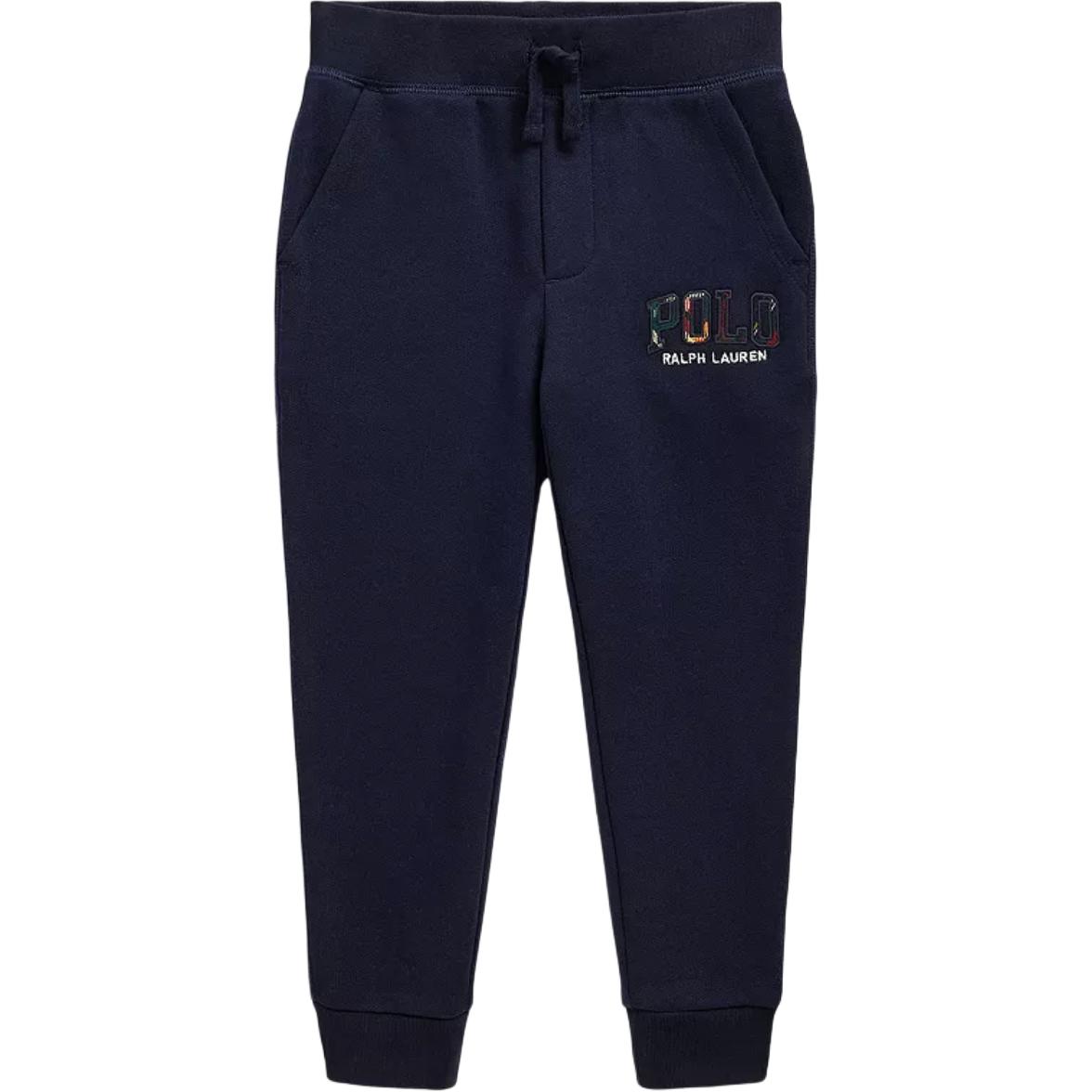 

Polo Ralph Lauren Kids Вязаные спортивные брюки с нашивкой-логотипом и кулиской Детские брюки Темно-синий 323953029-001 XL