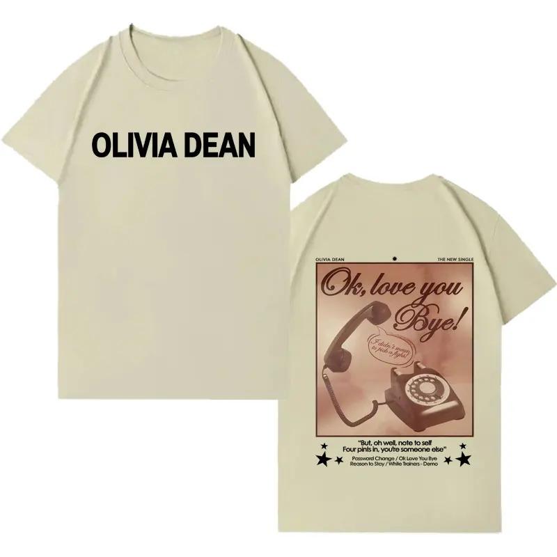 Sängerin Olivia Dean Beliebtes Grafik-Cover Kurzarm-T-Shirt Herren Damen Hip Hop Oversized Hohe Qualität Baumwolle Lässig Gemütlich T-Shirts