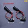 1-10PCS 9V Battery Clips 10-15cm DC5521 Male/Female Connector Buckle 9 Volt Battery Clip Connector I/T-Type Battery Holder
