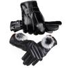 Men's and Women's Touch Screen Leather Gloves Are Warm, Waterproof, Windproof, and Thickened with Fleece for Outdoor Motorcycle Riding In Winter