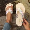 Neue Mode Blumen Flat Flip Flops Damen Sommer Rutschfest Leichte Sandalen Frau Bequem Outdoor Strand Hausschuhe Übergröße