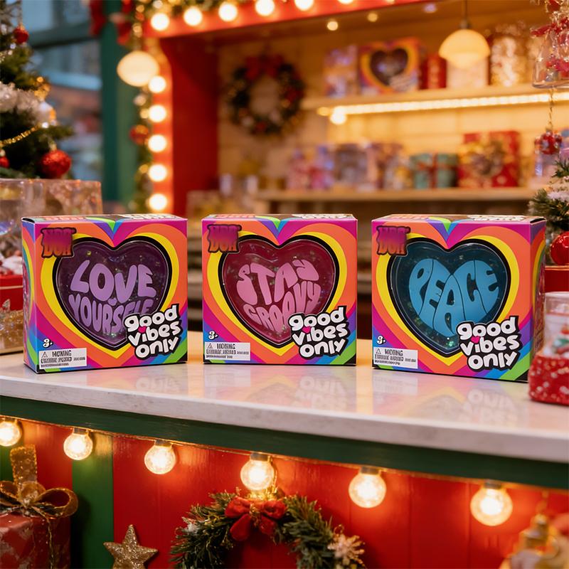 Needoh Style Heart Shaped Stress Reliever Super Soft Squishy Gel With Uplifting Vibes Sensory Fidget Gadget For Anxiety Relief