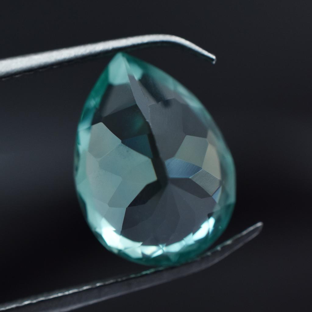Natural Bluish Green Sapphire Pear Cut 8.40 Ct Loose Gemstone CERTIFIED
