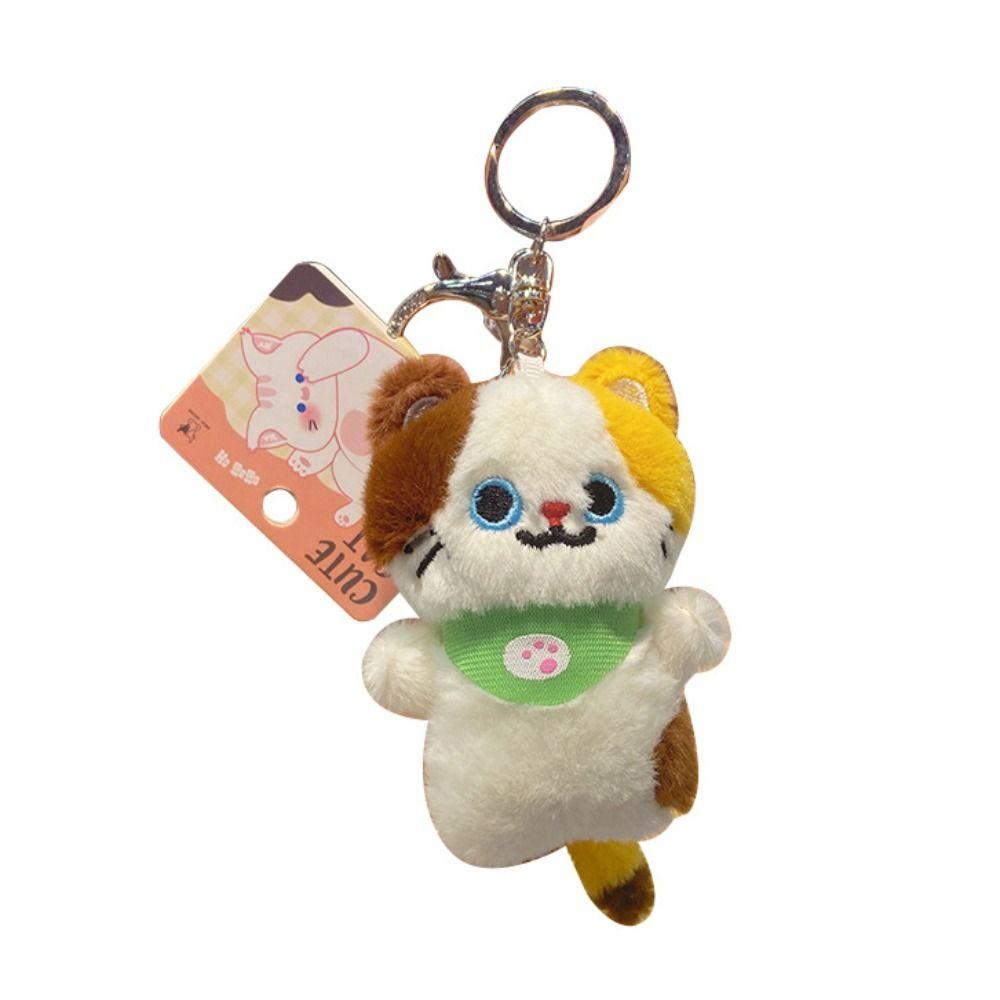 Cute Cat Plush Doll Keychain Soft Animal Keychain Plush Cat Pendant Girl Birthday Gift