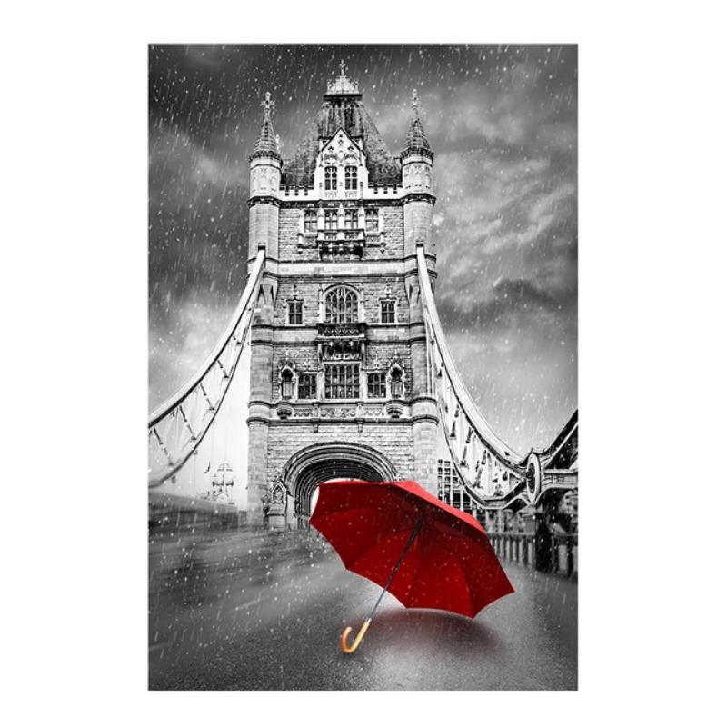 Paris Couples Walking Landscape Canvas Art Painting Modern City Abstract Eiffel Tower Watercolor Graffiti Poster Wall Home Decor