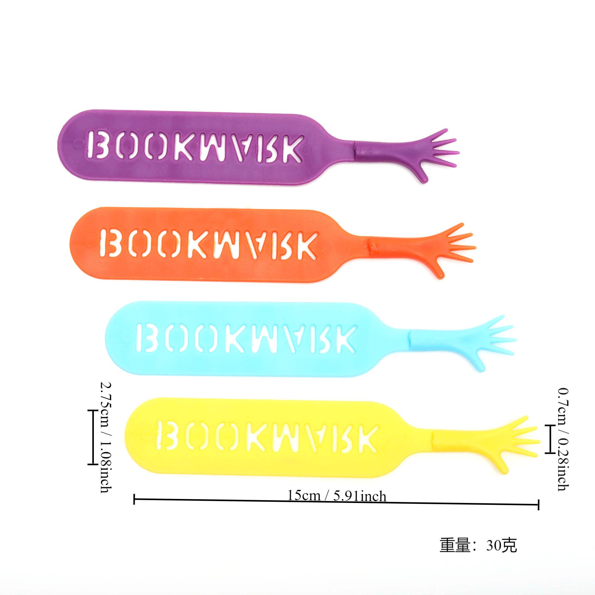 

Instagram-style minimalist bookmark set — playful hand-shaped design in four pastel macaron colors; creative, personalized