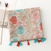 New Summer Travel Sunscreen Scarves Bali Yarn Colorful Plants And Flowers Shawl Cotton Hemp Belt Scarf Woman