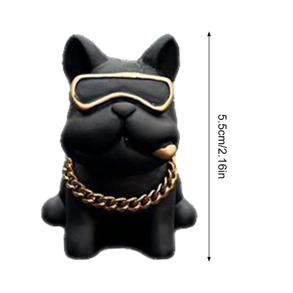Cute Bulldog Decoration for Car, Car Rear Mirror Decoration, Car Hanging, Cute Resin Bulldog