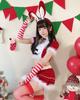 Milky Time Women's Sexy Santa Claus Bunny Girl Costume (Red)