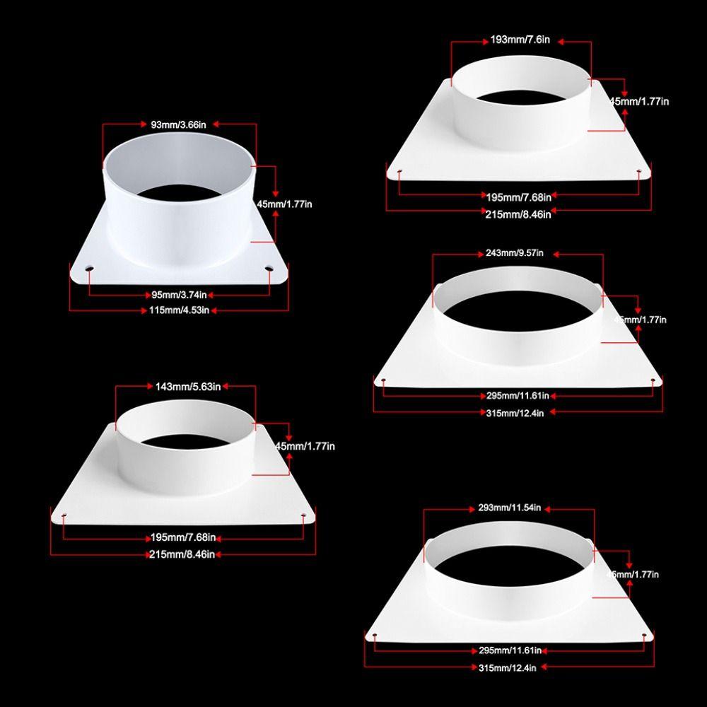 Plastic Vent Pipe Adapter Flange Connector Air Vent Duct Connector Flange  Exhaust Air System